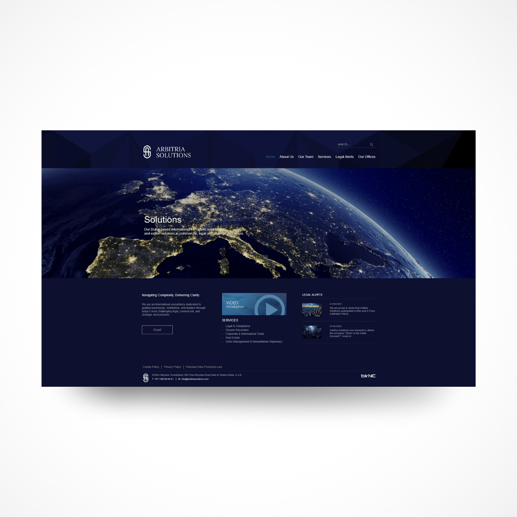 Arbitria Solutions Web Tasarım Homepage