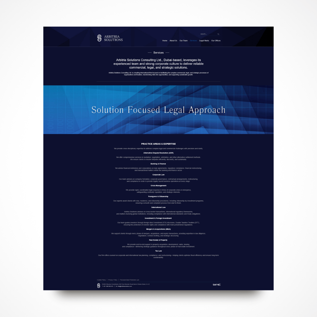 Arbitria Solutions Web Tasarım Services