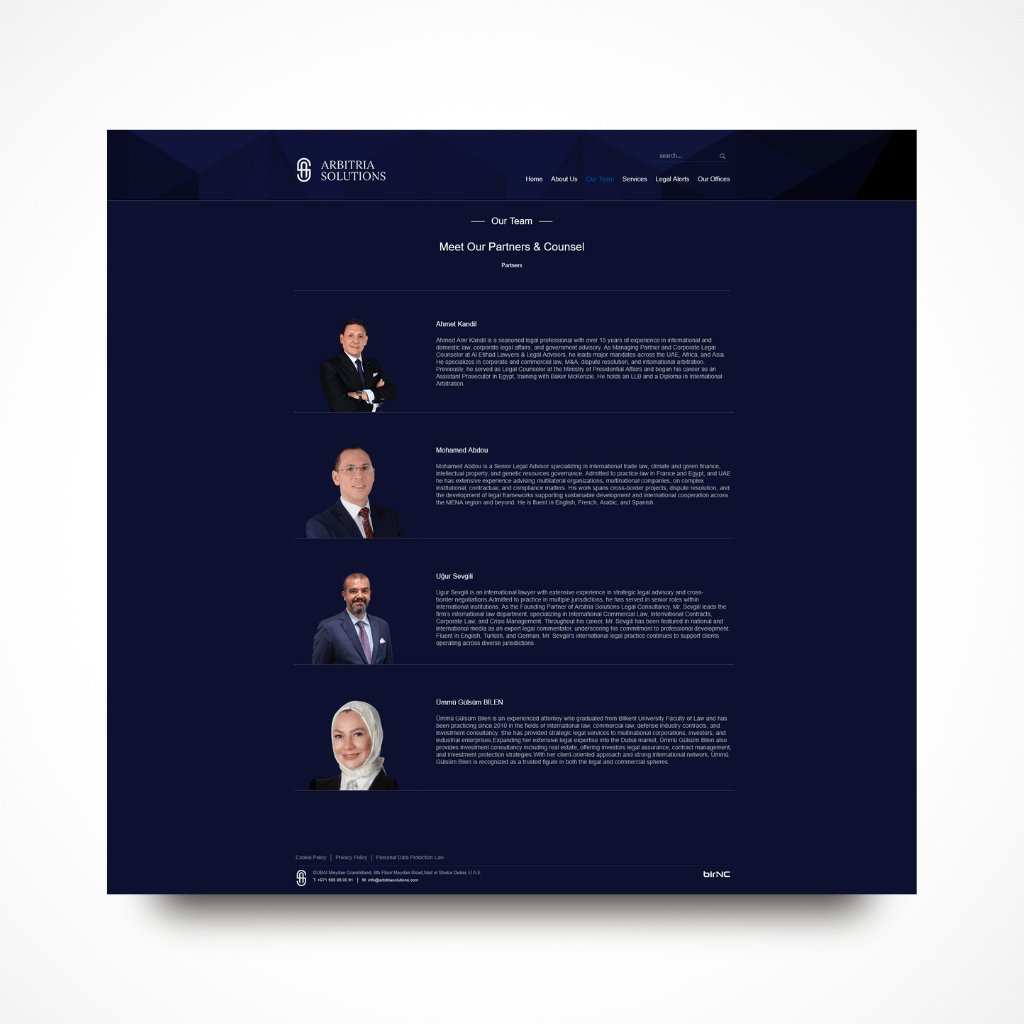 Arbitria Solutions Web Tasarım Our Team