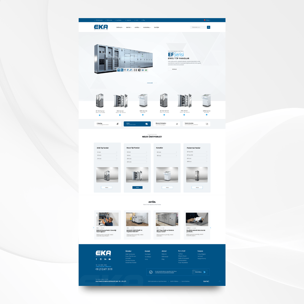 Eka Elektroteknik Web Tasarım Anasayfa