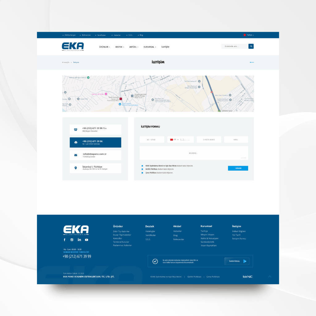 Eka Elektroteknik Web Tasarım İletişim