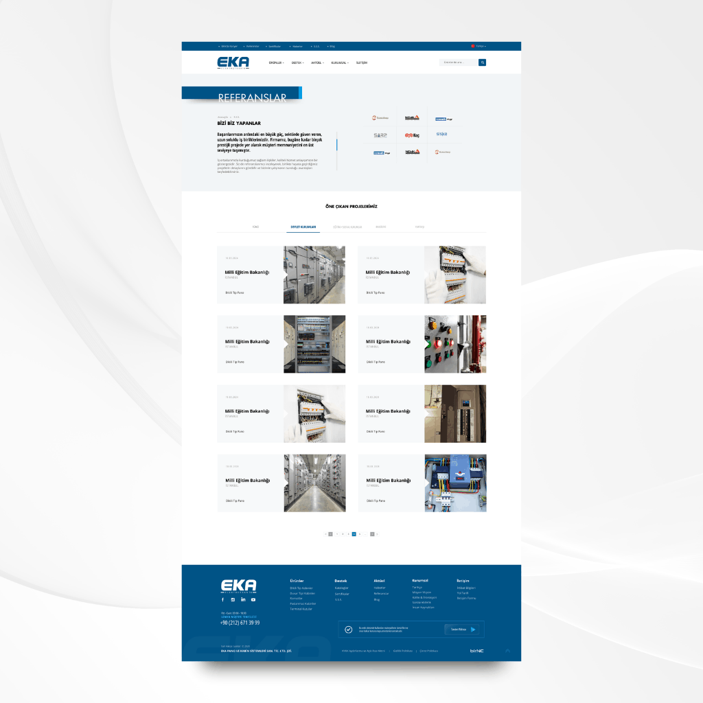 Eka Elektroteknik Web Tasarım Referanslar