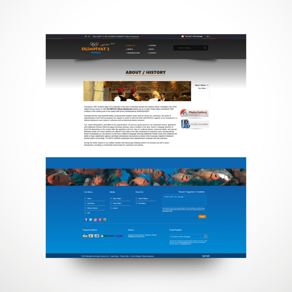 Olimpiyat 2 Minas Restaurant Web Tasarım Hakkımızda